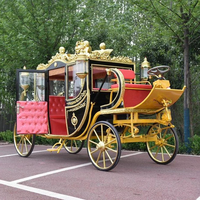
Royal luxury wedding horse carriage with air condition for sale 