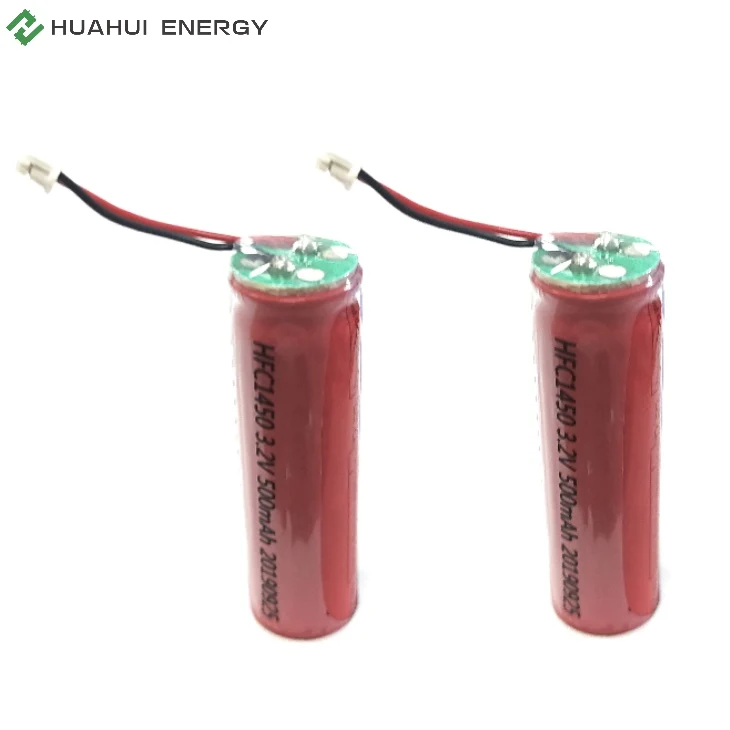 Lifepo4 HFC 1450 500mah 3.2V Cylindrical Rechargeable Batteries