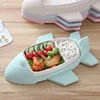children kids baby cartoon cute lovely airplane shaped bamboo fiber compartment food plate, wheat fiber tableware set