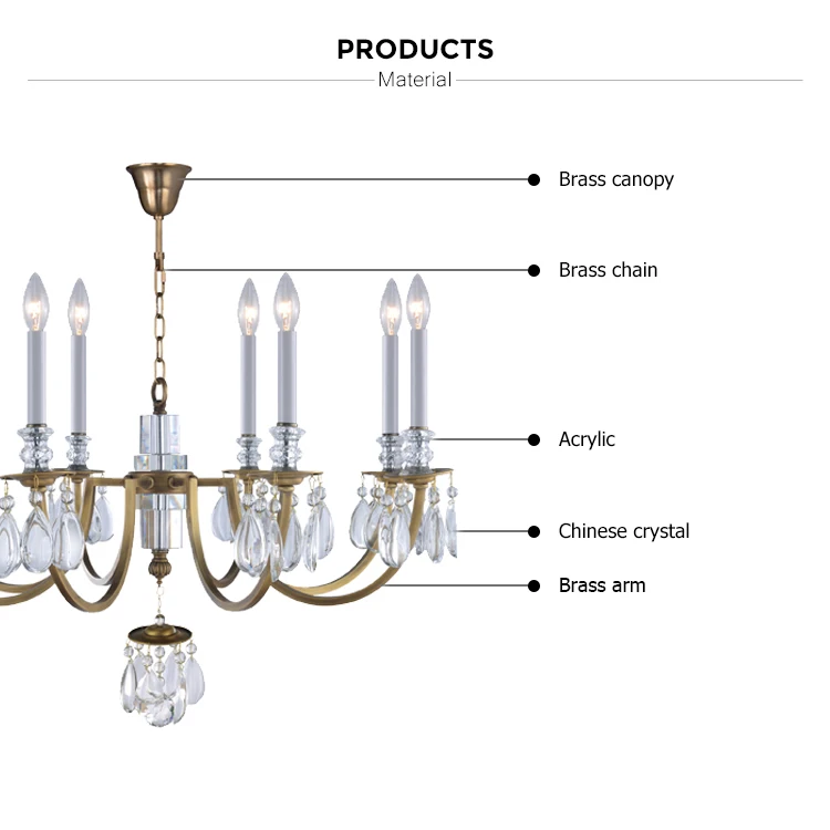 brass crystal lights chandelier