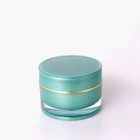 50 グラムラウンドアクリル瓶 Ex 在庫出荷する準備グリーン化粧品瓶 50gr プラスチッククリームポット容器