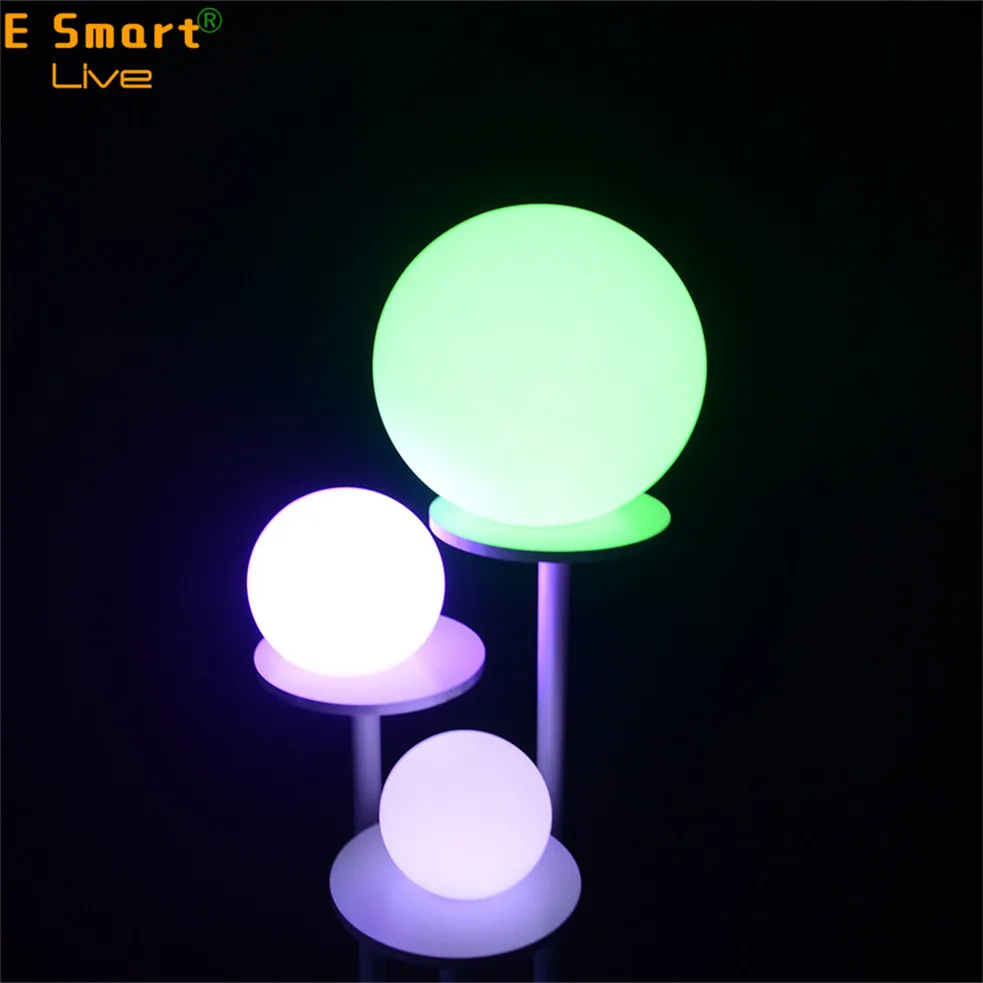 polyethylene sphere pool light for wedding/luminous sphere led round solar floating pool ball light lamp