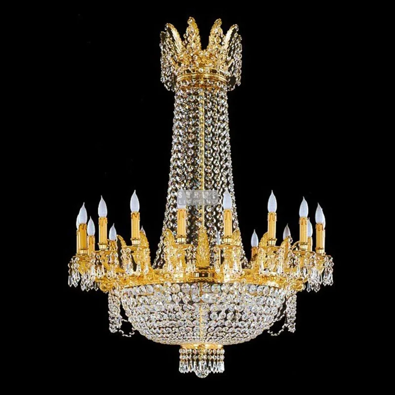 French Lustre Empire Crystal Chandelier Luxury for Custom Lighting