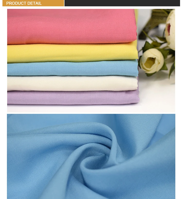 Solid Color Kain Rayon Challis Fabric Buy 60 60 Rayon Fabrics Rayon
