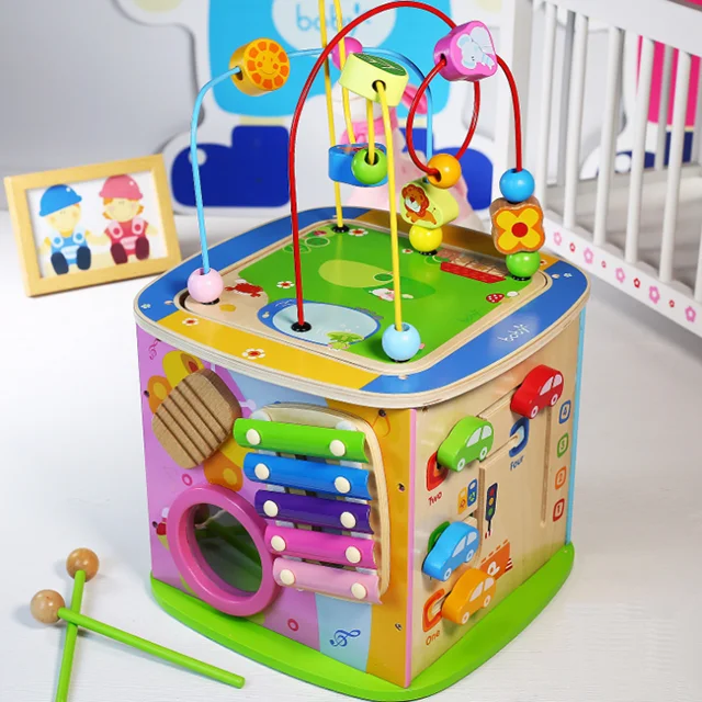 Learning Toy Wooden Educational Toys For Baby's Kids Turn Able Tabletop