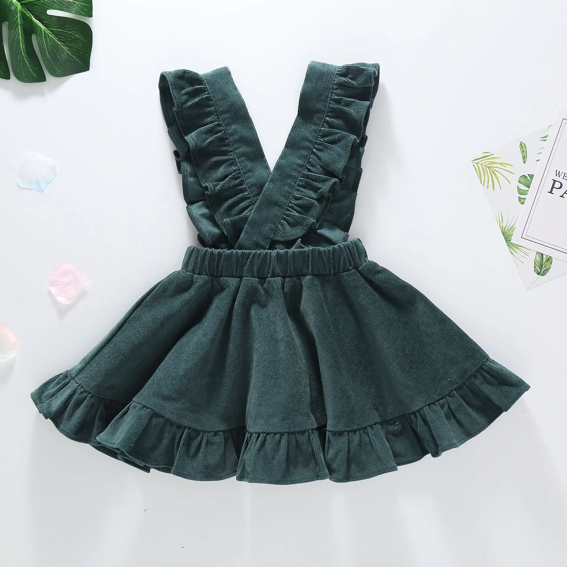 green baby frock