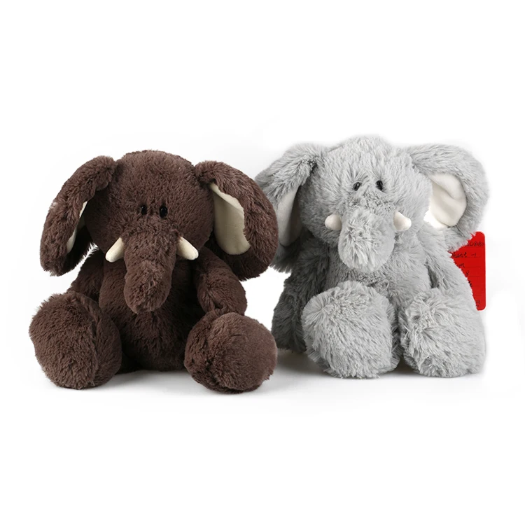 Super Soft Plush Oem Soft Stuffed Wild Cute Plush Grey Elephants Toy