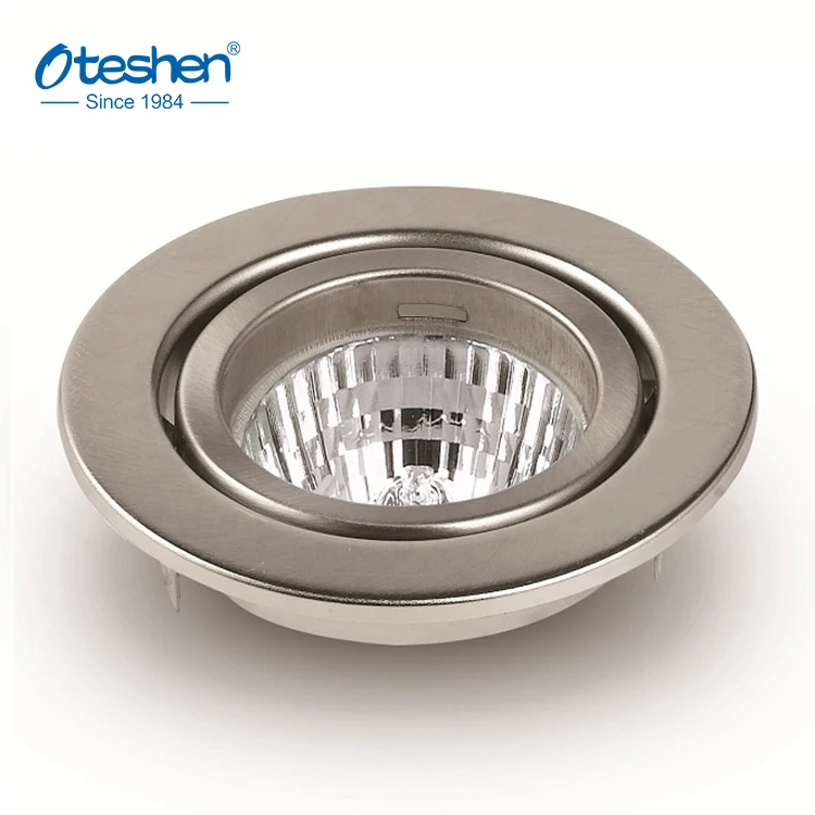 Promotion round steel nickel Mr16 recessed ceiling spotlight led lamp housing Gu10 downlight fixture