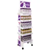 Wooden Honey Water Vegetable Display Stands Veneer Finishing 4 / 5 Tiers Drinks Visual Merchandising With Sign Holder
