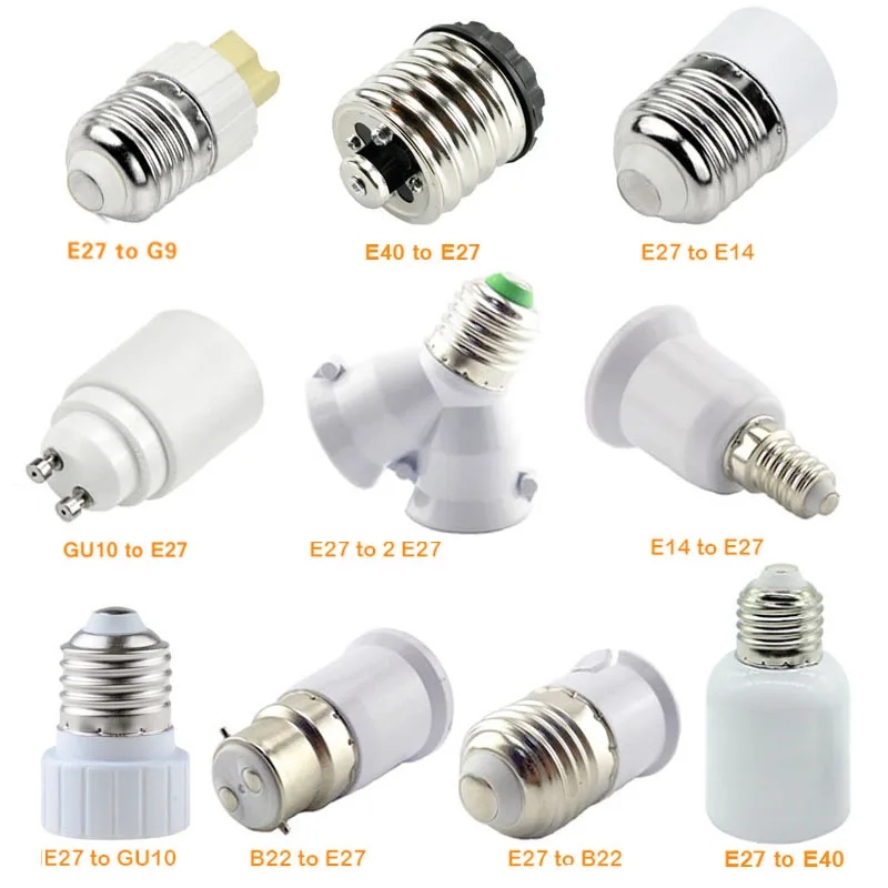B22 G9 E27 E40 Socket Bulb Extender Holder Light Adapter Base Plastic New Lamp Led Screw Sockets Fitting Converter - Buy Extender Holder Light Adapter Base,Screw Sockets Fitting Converter Product