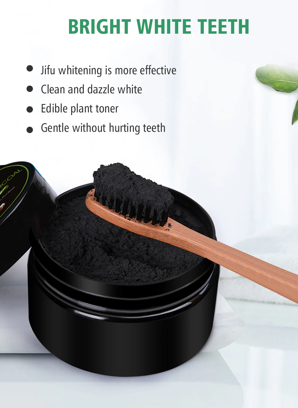 New Coconut Activated Charcoal Teeth Whitening Powder Oral Hygiene