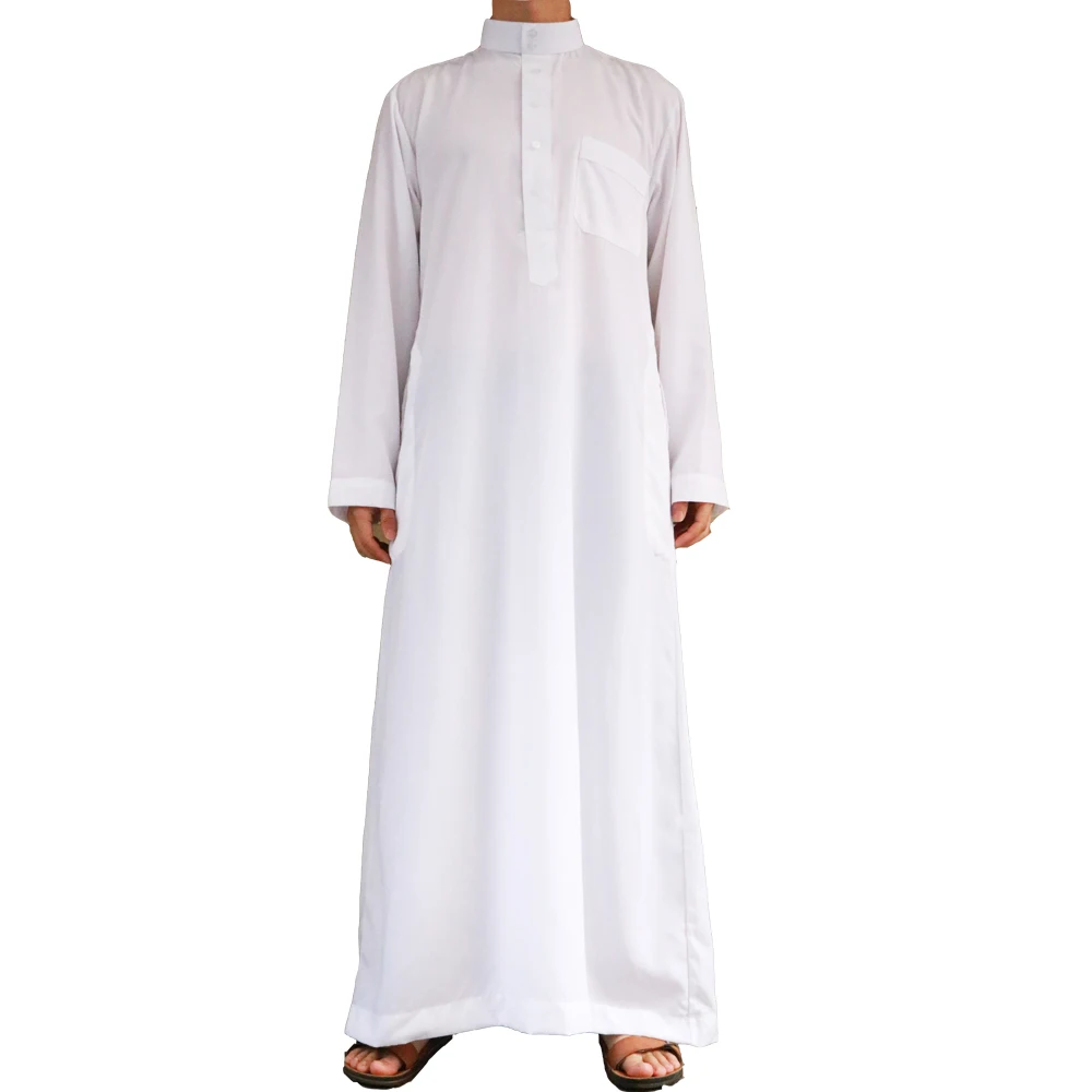 High Quality Fabric White Qatar Design Thobe Abaya Men Daffah Brand ...