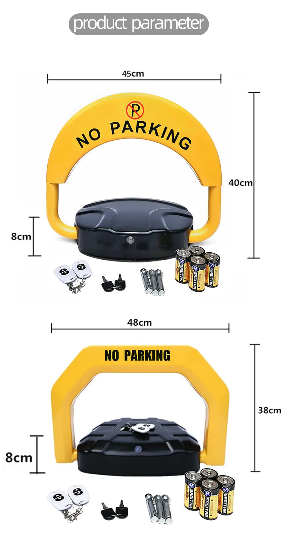 Parking Equipment Remote Control Automatic Electric Car Parking Lock