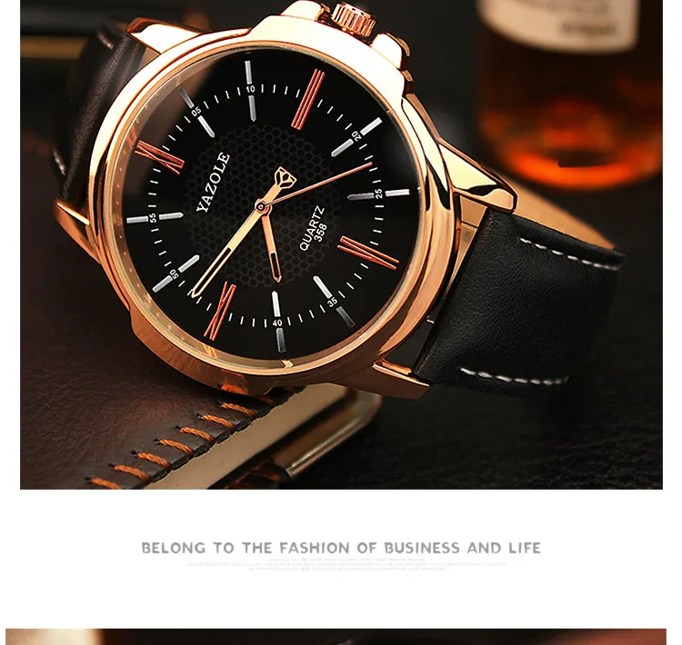 Yazole Mens Watches Top Brand Luxury Dress Male Clock Business 