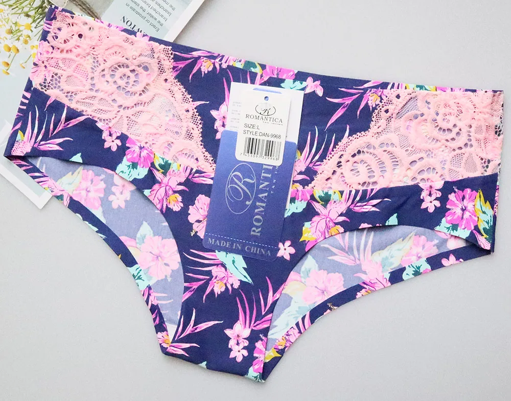 New Style Hot Sale Panty Seamless Print Nylon Briefs Sustainable Lady