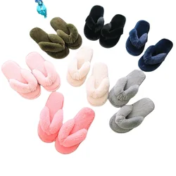 2020 Winter new ladies house Flip-flops and stuffed slippers warm flat slippers for women
