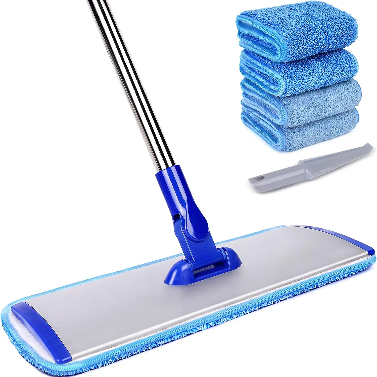 VAIIGO Professional Microfiber Flip Mop,Cleaning Flat Mops with 5 Reusable and Machine Washable Pads for Home/Office Wet or Dry Floor 