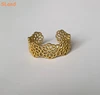SLand Jewelry Manufacturer wholesale cheap brass metal color hollow flower design dainty raw brass finger ring for women/Girls