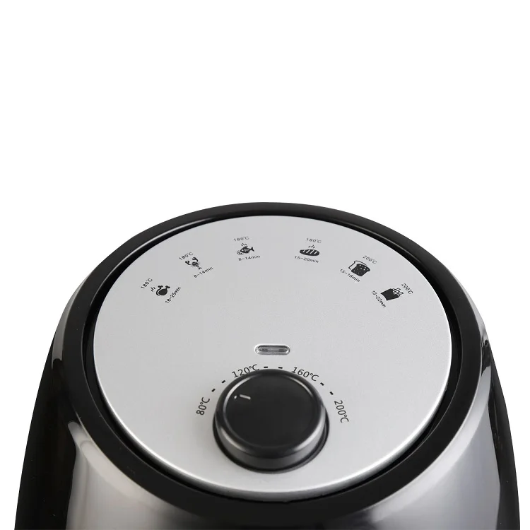 2.0l Kitchen Home Commercial Round Electric Air Deep Fryer Without Oil