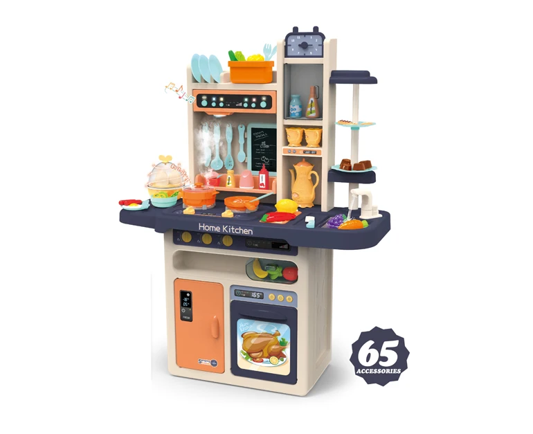 Kitchen pretend play set toys high simulation with spray light and sound.jpg