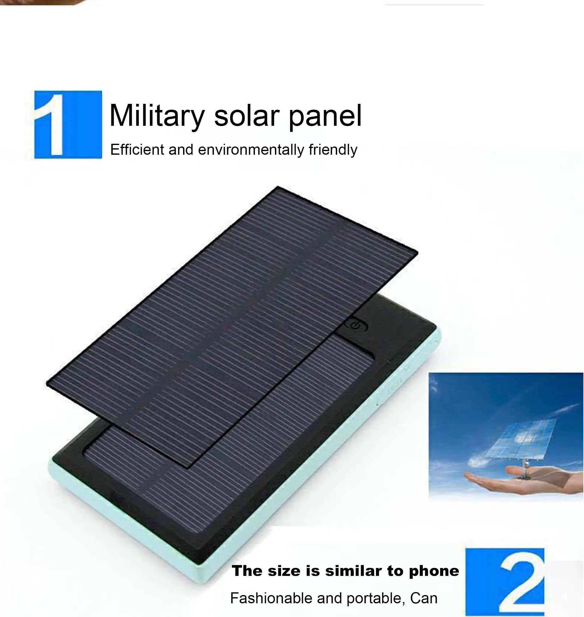 2020 Custom Logo Dual USB Mobile Phone Battery Charger Waterproof Solar Power Bank - ANKUX.COM