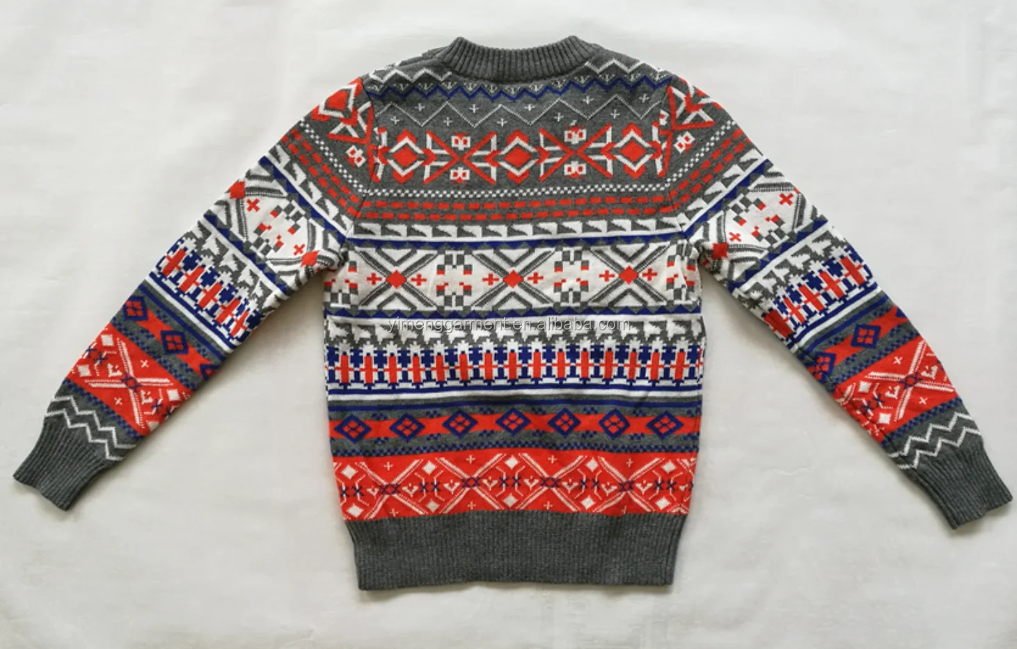 Custom Make Jacquard Pattern Men's Sweaters Cotton Cashmere Knitted ...