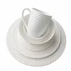 White solid ceramic tableware dinnerware sets luxury plates sets ceramic dinnerware dinner sets