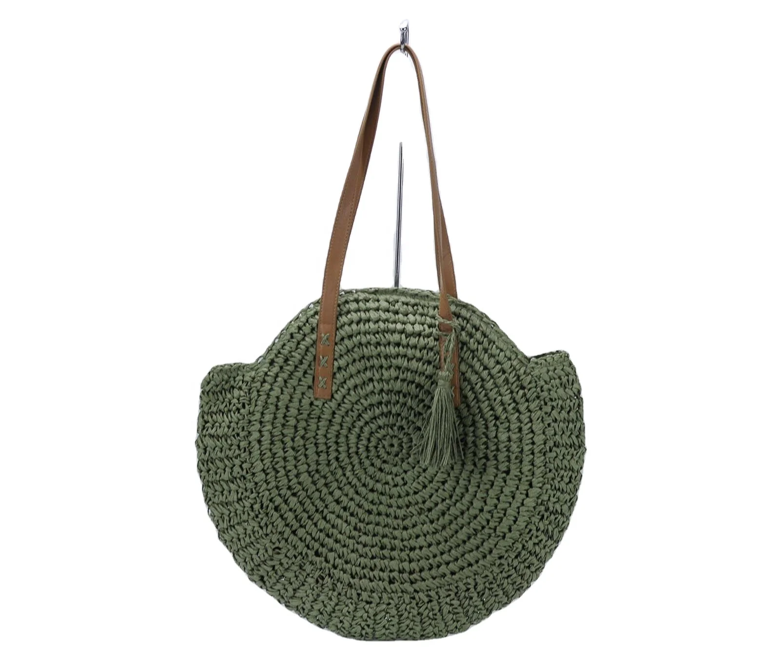 2021最时尚手袋手工制作纸吸管包钩织包