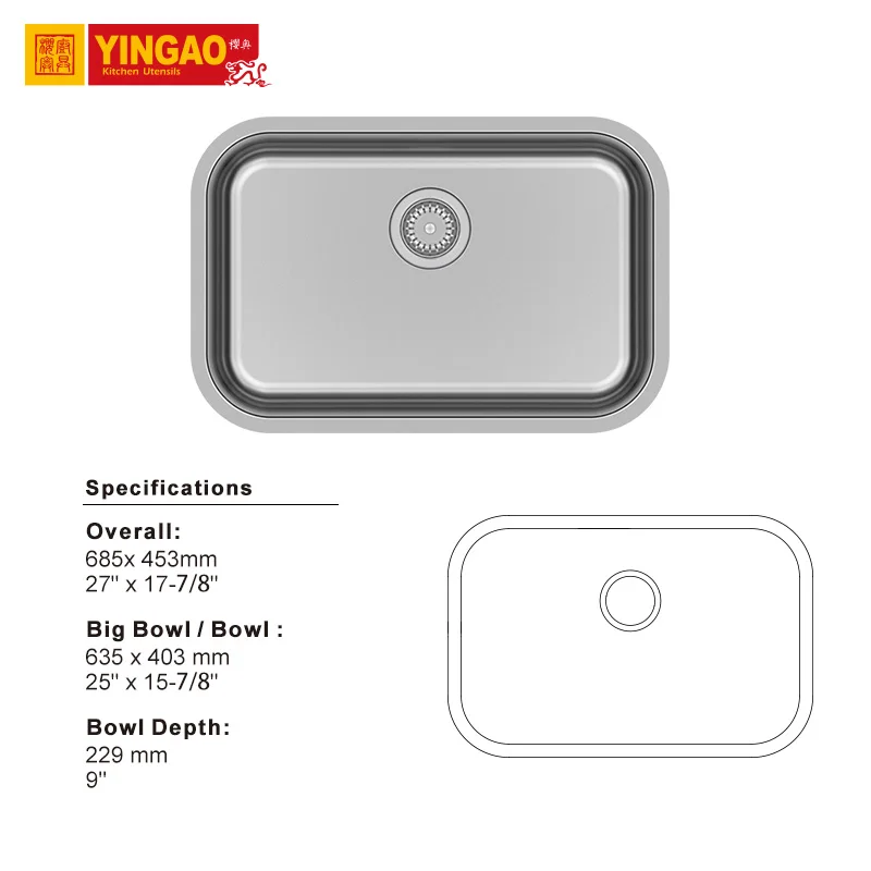 2718 Modern Design Upc Single Bowl Undermount Kitchen Sus304 Stainless Steel Sink Buy Kitchen