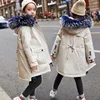 2019 New Trending Girls Winter Clothes Solid Thick Fur Collar Hooded Down Coats