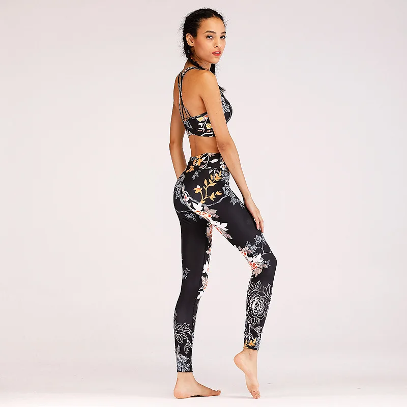 High Quality Women Eco Friendly Tank Top Leggings Clothes Wear Fitness Gym Sexy Two Piece Unique Seamless Yoga High Waist Set