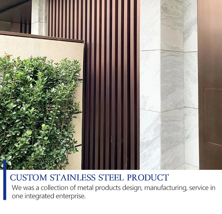 Resort Hotel Stainless Steel Front Entry Door Metal Customized Manufacturer Simple Modern Design Exterior Gate Door