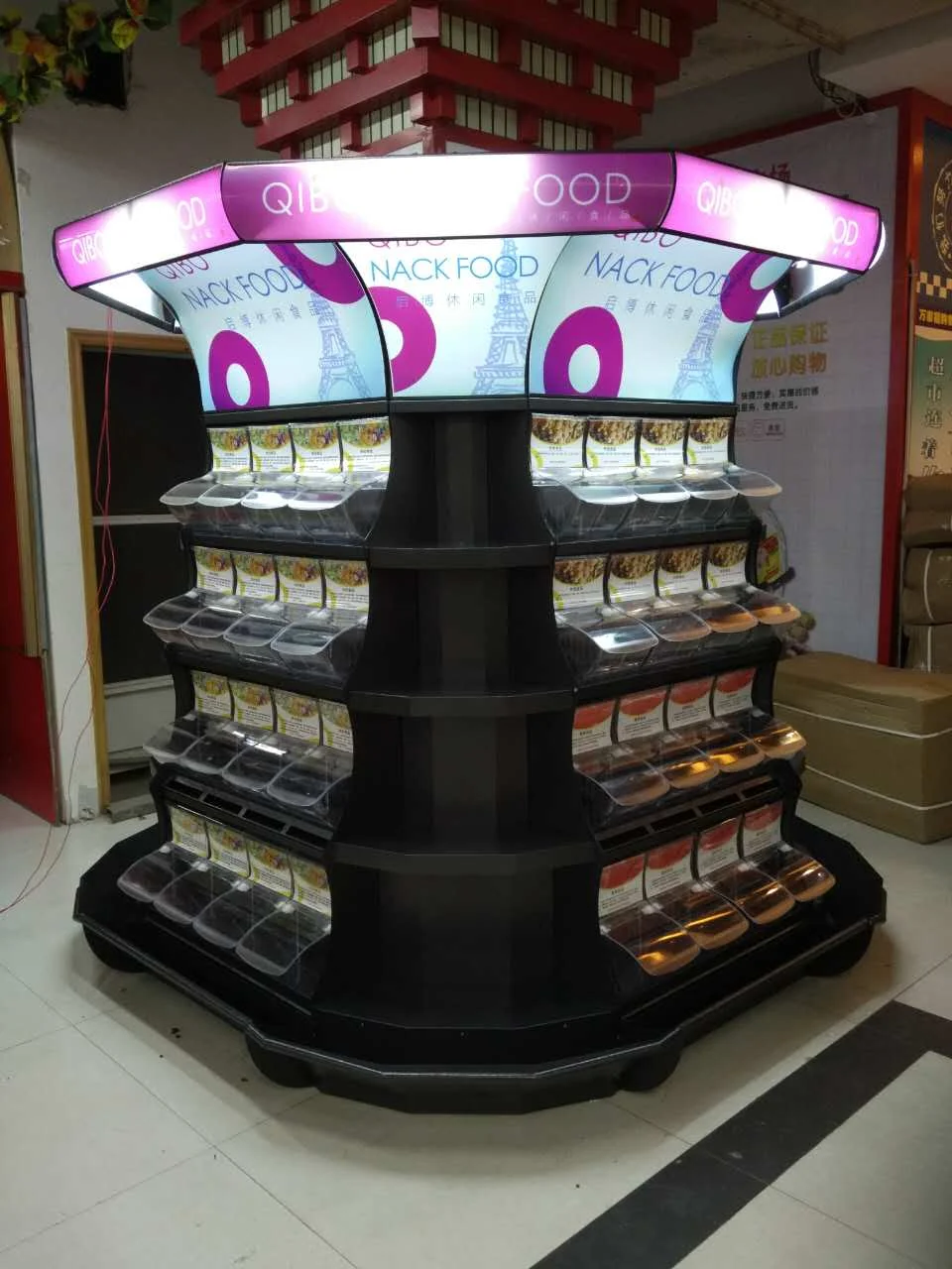 Wholesale pick and mix bulk food box candy bins for supermarket
