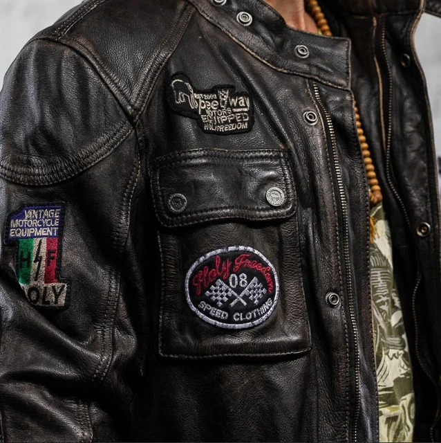 Jacket In Leather Italian Brand Holyfreedom Quattro Black Evolution ...