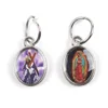 Factory Customization Two Side Black Nazarene cross and Guadalupe Sticker Alloy Medal Pendant