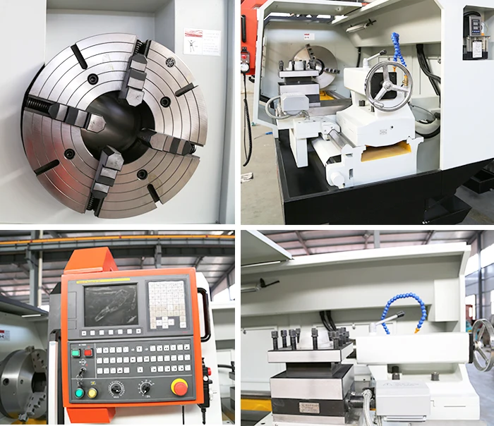 Double chuck big bore pipe thread lathe machine price