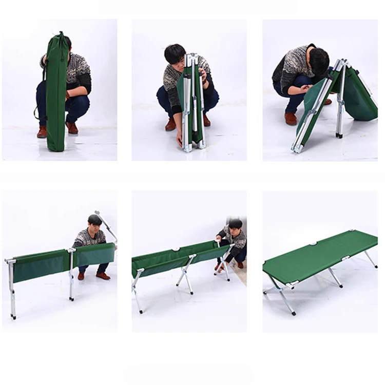 Reliable Foldable Cot Folding Bed Outdoor Aluminum Camping Bed For