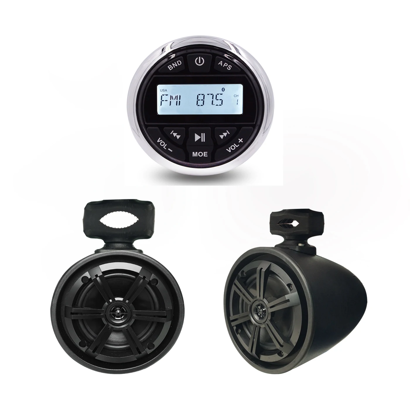 Powered Waterproof Motorcycle Marine Tower Speaker For Boat Atv Utv