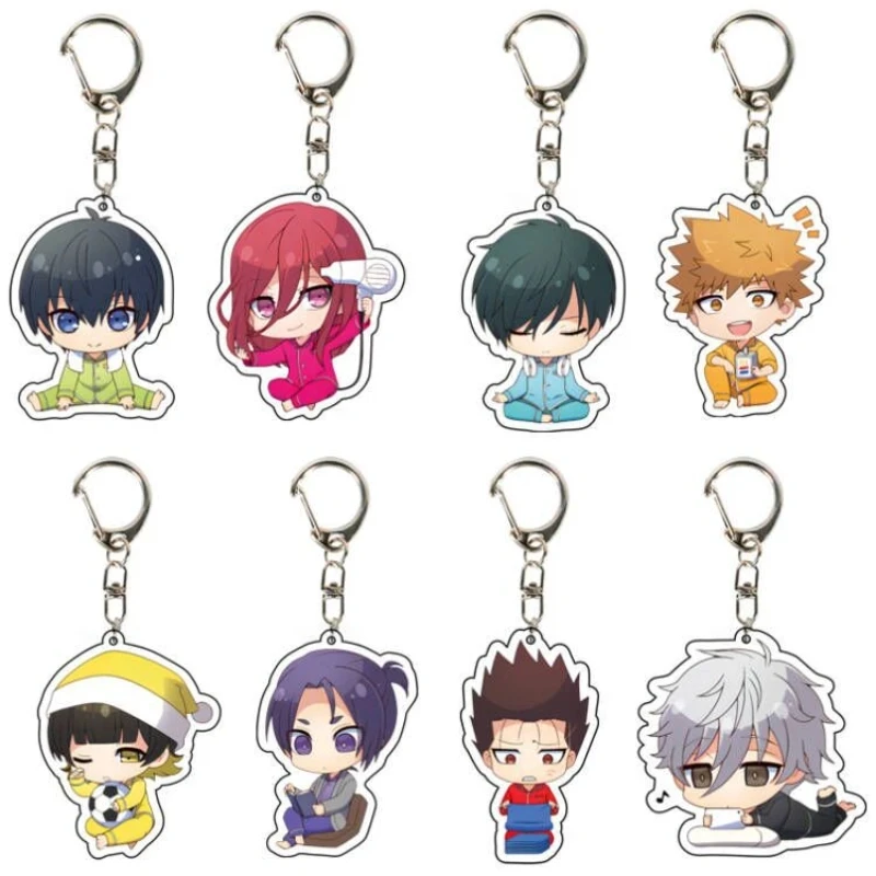 Anime Isagi Yoichi Bachira Meguru Keychains Blue Lock Men Key Chain For ...