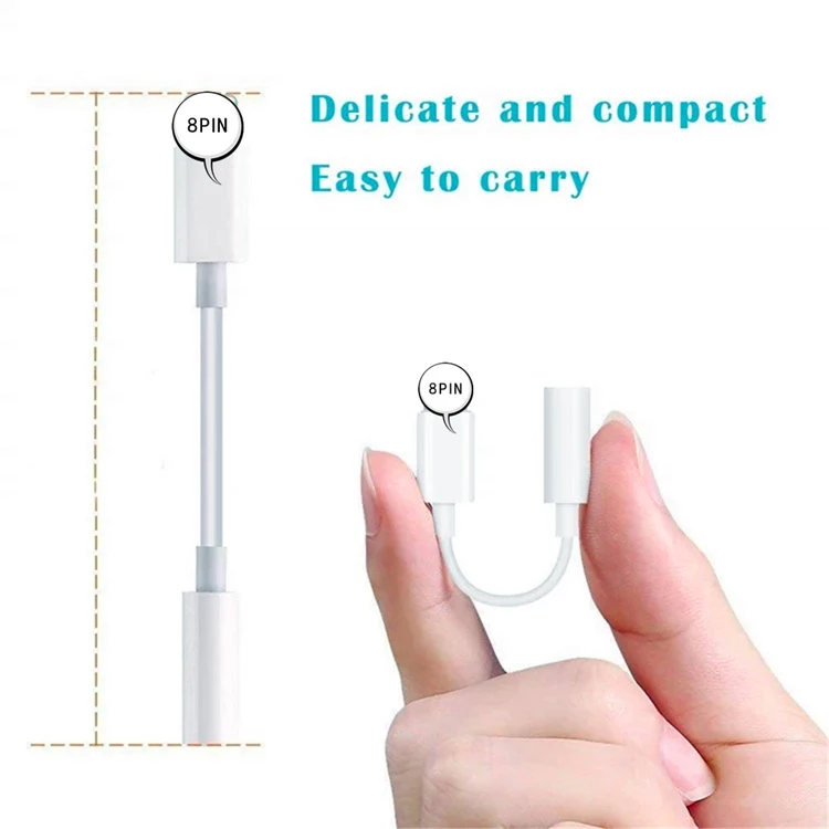 With Box For IOS 13 Headphone Adapter For iPhone 7 8 X AUX Audio Adapter for Lightning To 3.5mm
