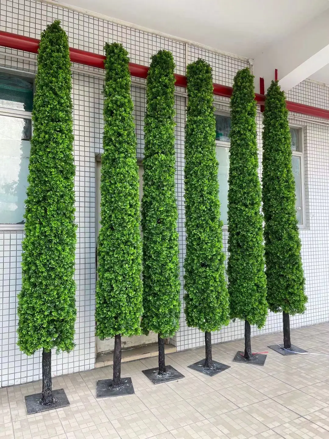 Outdoor Artificial Trees Large Evergreen Cypress Uv Protection Customized Trees Decorative