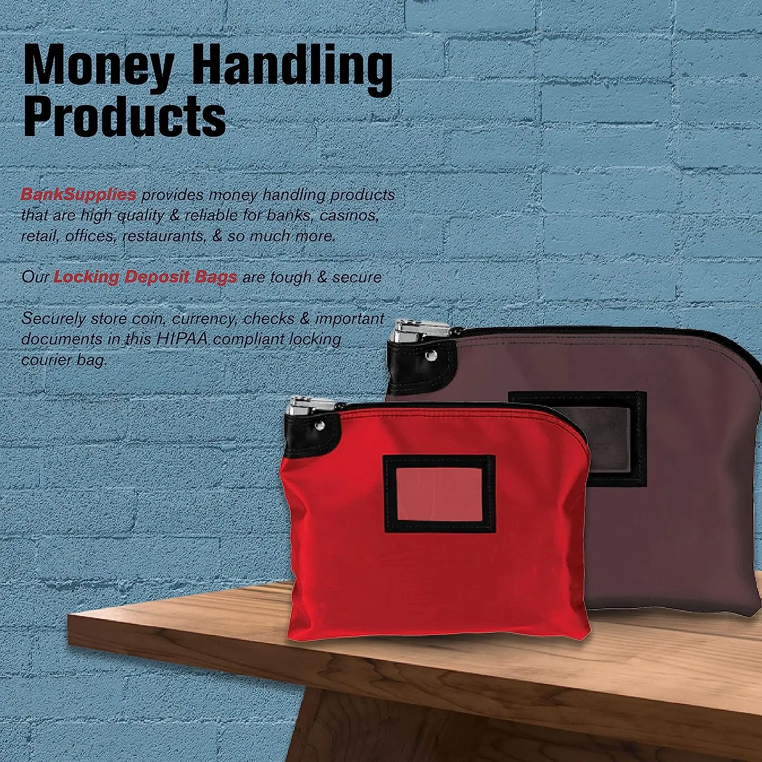 Laminated Nylon Locking Deposit Bag Buy Locking Deposite Bags