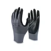 15 gauge Black dotted micro foam nitrile coated safety gloves