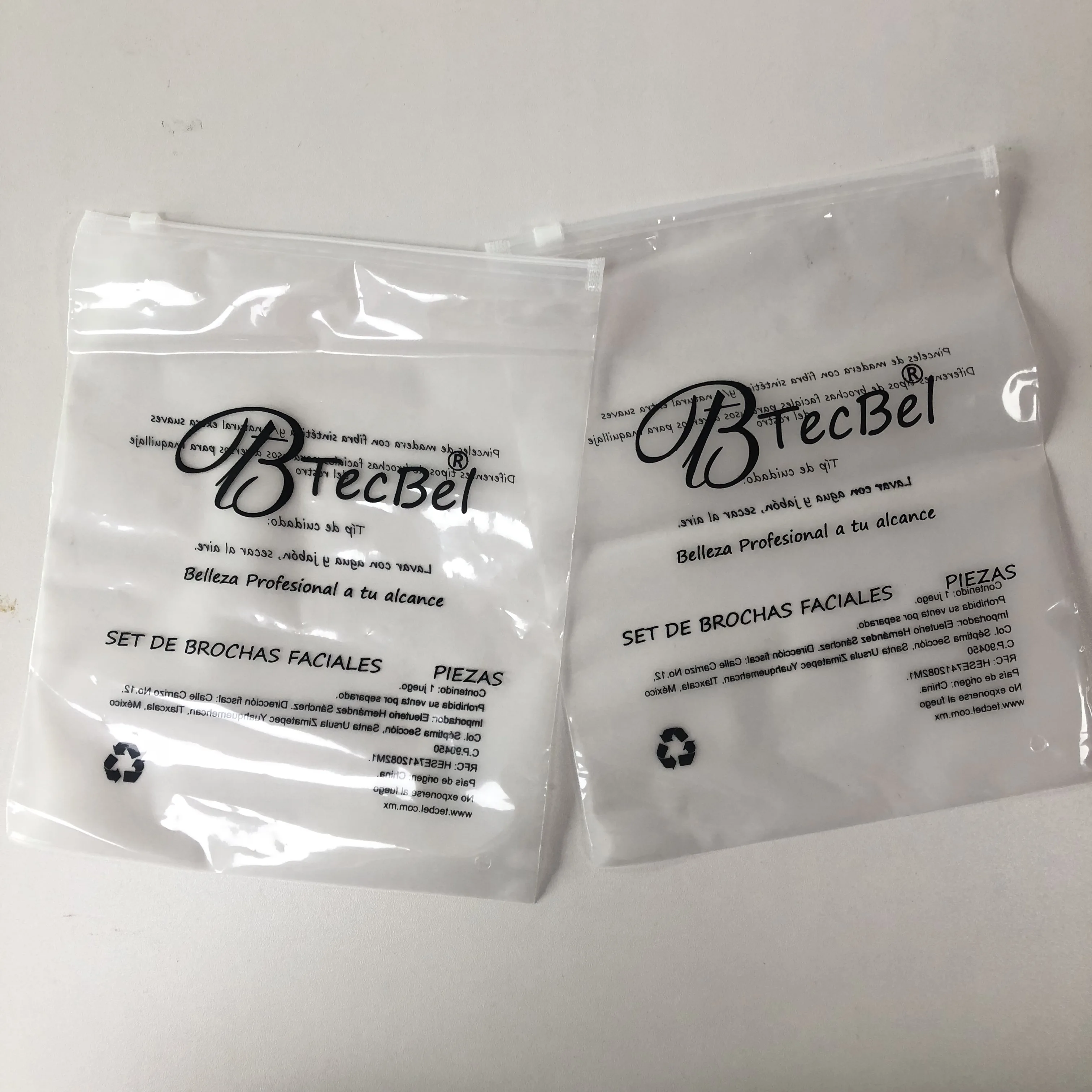 High Quality Frosted Black Zipper Bag Black Zipper Bag Clothing Matte