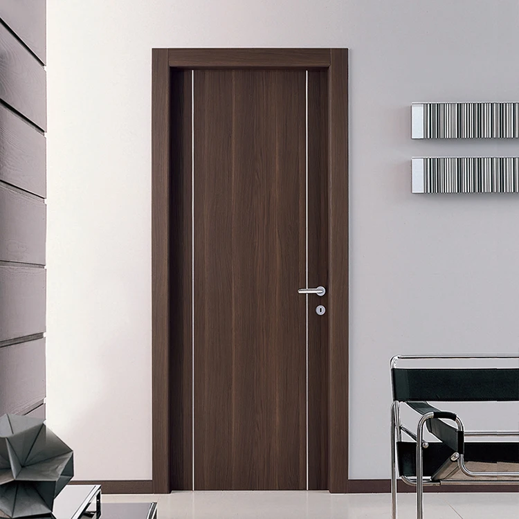 HS-WD04 new water proof door design waterproof wpc solid wooden doors with accessories for sale