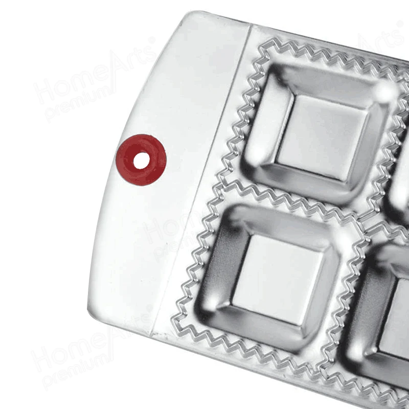 Italian Pasta Mold 12 Square Holes Aluminum Dumpling Making Tools Press