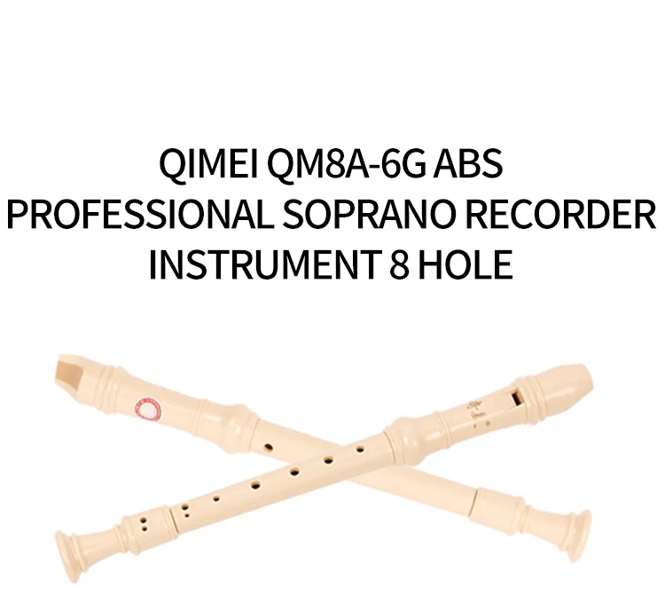 Qimei QM8A-6G ABS Professional Soprano Recorder Instrument 8 Hole
