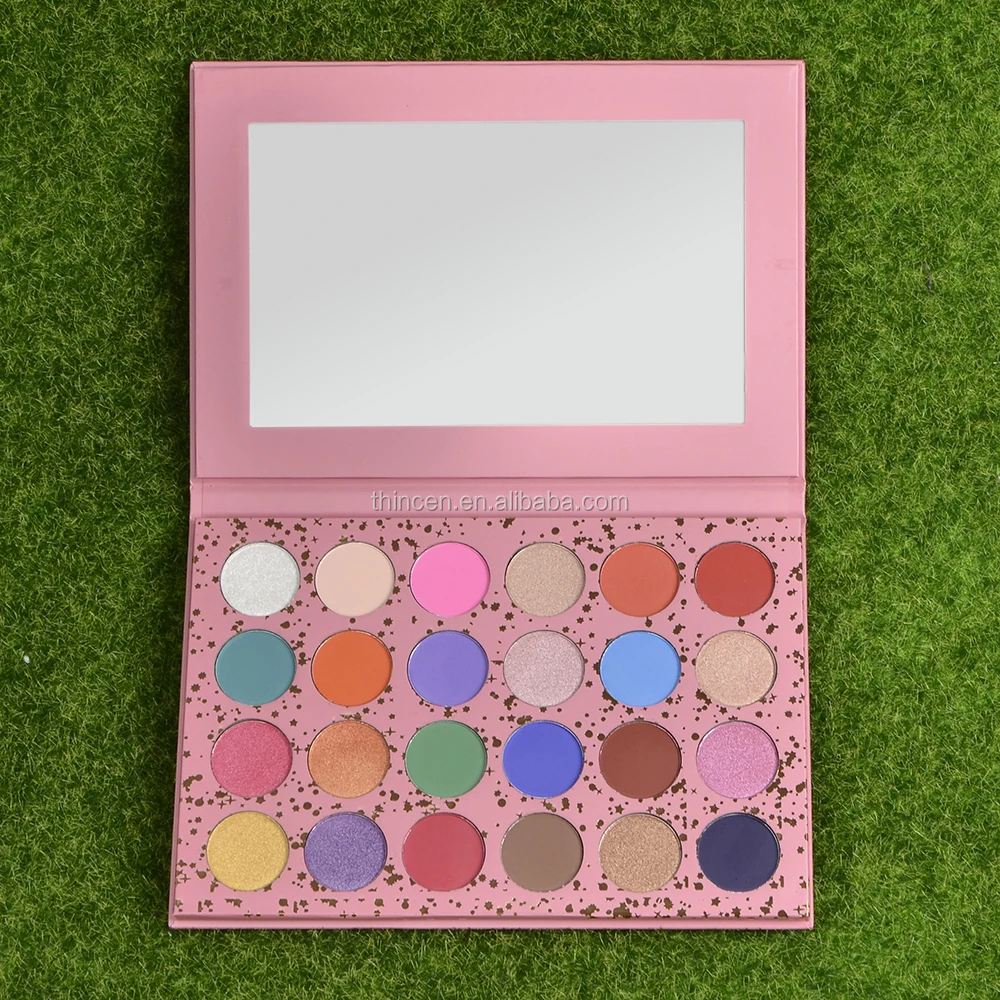 Pink Hot Stamp Eyeshadow Package 24 Colors Magnetic Palettes Foil Eyeshadow