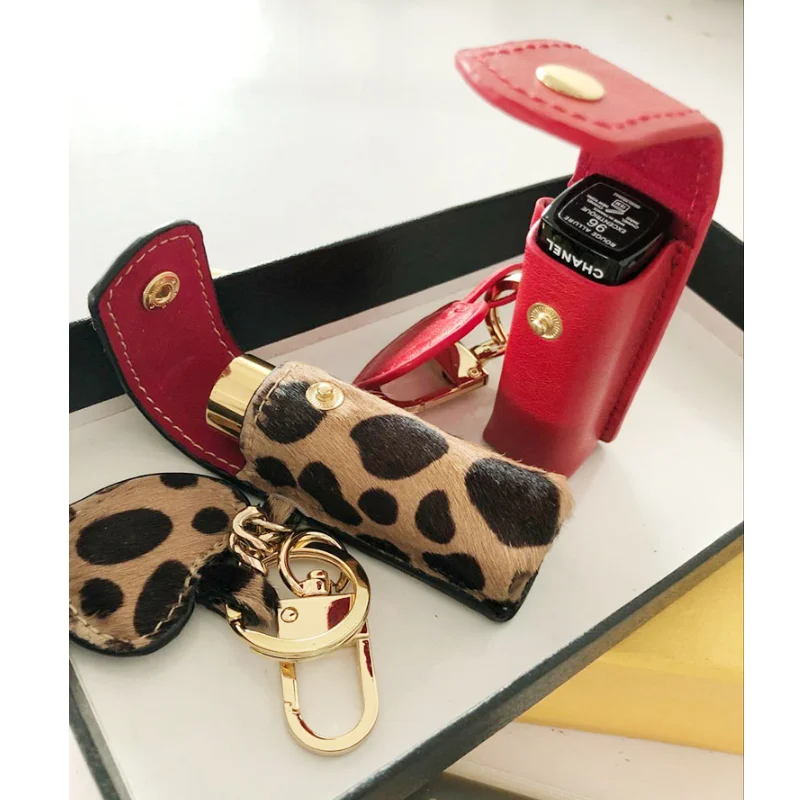 Women Leather Holder Case Lipstick Lip Balms Single Lipstick Pouch