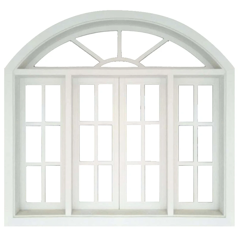 Simple Design Upvc/pvc Sliding Window Half Round Arch Windows With Arch